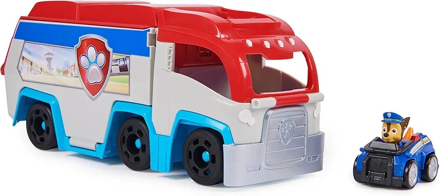 PAW Patrol: Pup Squad Patroller Team Vehicle, Toy Truck with Collectible PAW Patrol Chase Toy Car, Kids Toys for Boys & Girls Ages 3+