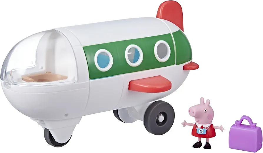 Peppa Pig Peppa’s Adventures Air Peppa Airplane Vehicle Preschool Toy with Rolling Wheels, 1 Figure, 1 Accessory; Ages 3 and Up