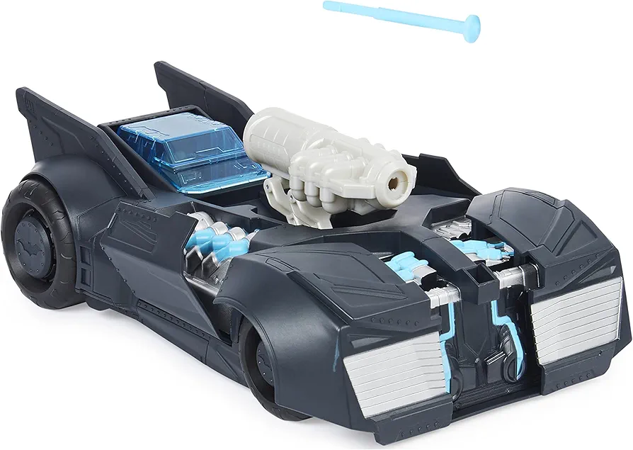 DC Comics Batman, Tech Defender Batmobile, Transforming Vehicle with Blaster Launcher, Kids Toys for Boys Ages 4 and Up