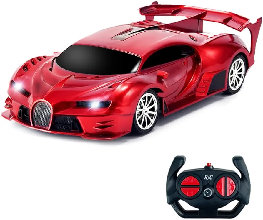 Remote Control Car, RC Cars Toys for Kids Age 3-5 Vehicle Racing Hobby Toys Cars with Headlight,Christmas Birthday Gifts for Kids Boys Girls (Red)