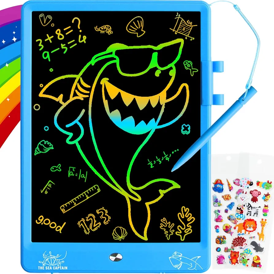 ZMLM Gifts for 3-12 Years Old Boys - 10 Inch LCD Writing Doodle Tablet Reusable Drawing Board for Kid Girl Toddler Teen Age 3 4 5 6 7 8 9 Preschool Activity Toy Christmas Game