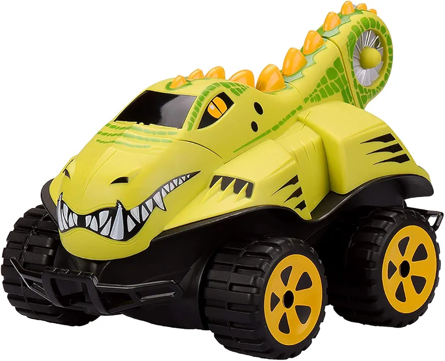 Kid Galaxy Amphibious RC Car Mega Morphibians Crocodile. All Terrain Remote Control Toy, 2.4 Ghz ,Yellow&black