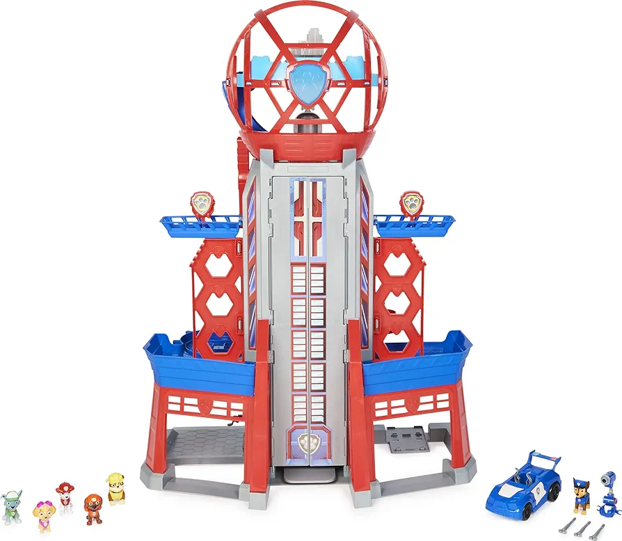 PAW PATROL Movie Ultimate City 91cm Tall Transforming PAW Patrol Tower with 6 Collectible Action Figures, Toy Car, Lights and Sounds, Kids’ Toys for Ages 3 and up