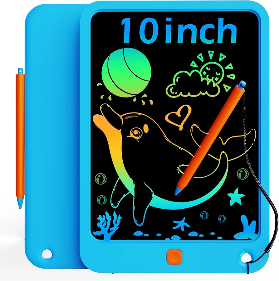 KOKODI LCD Writing Tablet for Kids 10 Inch, Kids Toys for 3 4 5 6 7 8 Years Old Boys and Girls, Colorful Doodle Board, Gift for Toddler Age 3-12 Years, Memo Board, Drawing Pad with Pen