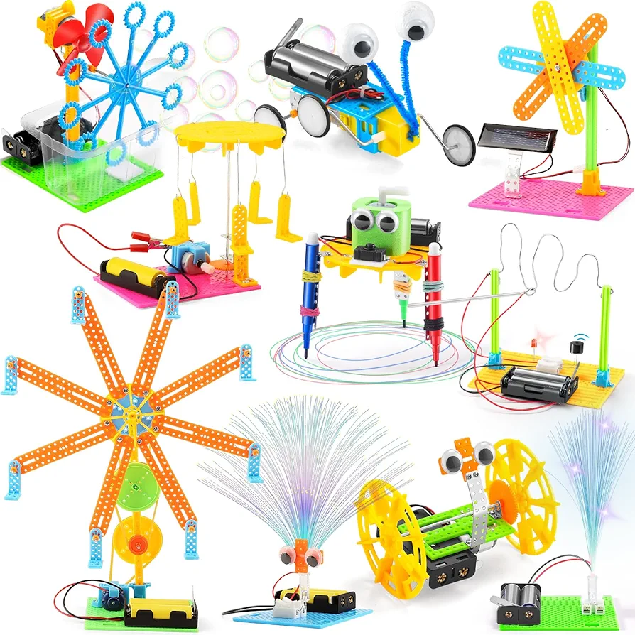 10 Set STEM Robot Kit for Kids 8-12, Boys Crafts for Girls Age 6-8, Science Kits for 8-10 Year Old