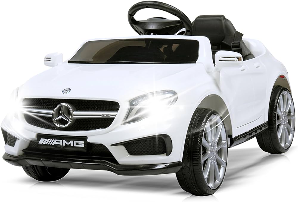 Licensed Mercedes Benz Electric Car for Kids by TOBBI,Toddler Electric Vehicle,Children Ride On Toy with Parental Remote Control/Double Doors/5 Point Safety Belt/LED Lights for Ages 3+