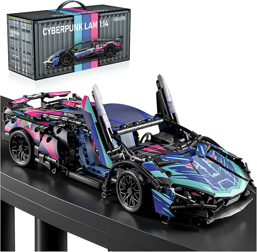 Sport Race Car Building Block Sets for Adults Boys,Racing Supercar Toys Kits Collectible 1:14 MOC Model Construction Birthday Gifts for Teens Age 8-12 12-16,8 9 10 11 12 13 14 14+(1314 PCS)