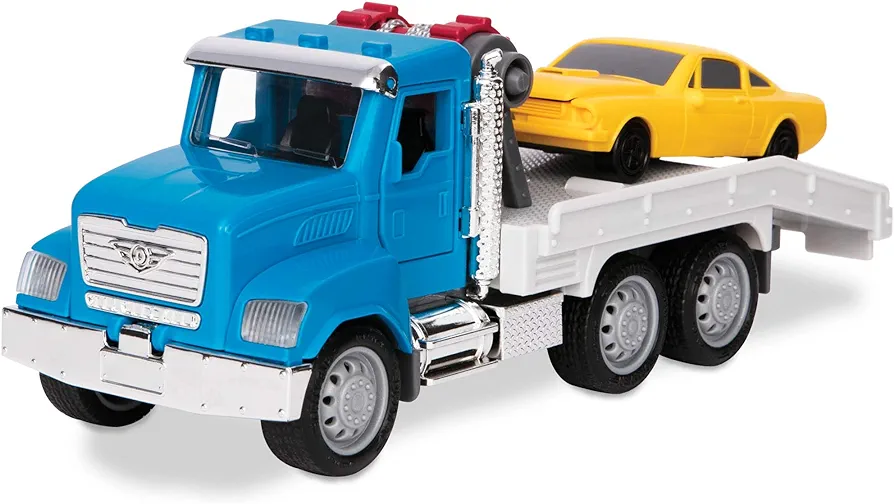 Driven by Battat – Toy Tow Truck For Kids – City Vehicle Toy – Lights & Sounds – Movable Parts – 3 Years + – Micro Tow Truck