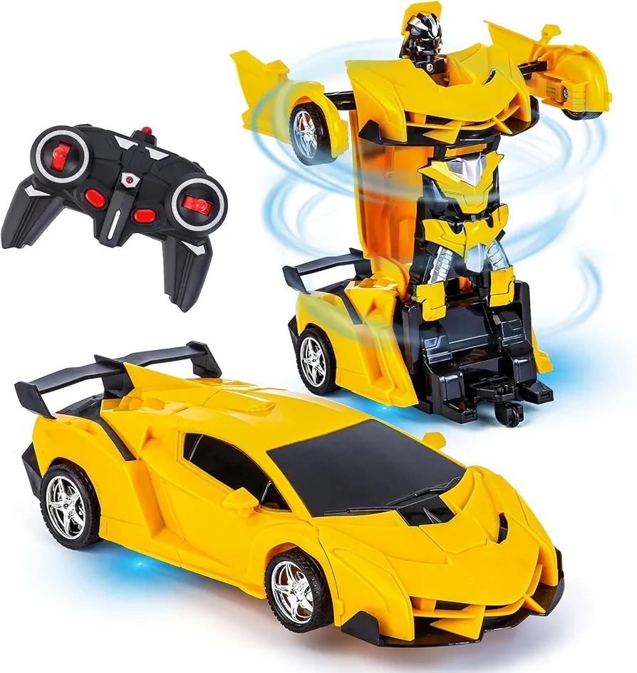 Refasy Kids Toys for Boy Girl Age 5-7,Deformation Robot Car Toys for Children Remote Control Transforming Robot Cars for Kids 8-13 Year Old Best Birthday Xmas Gift for Boys RC Racing Car Toys for Kid