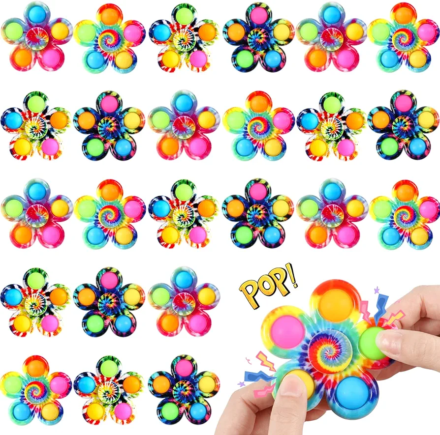 Gigilli 48 Pack Party Favors Fidget Spinners for Kids 4-8 8-12, Goodie Bags Stuffers for Kids 3-5, Pop Mini Fidget Toys Bulk Classroom Prizes for Girls Boys, Toddler Birthday Party Return Gifts