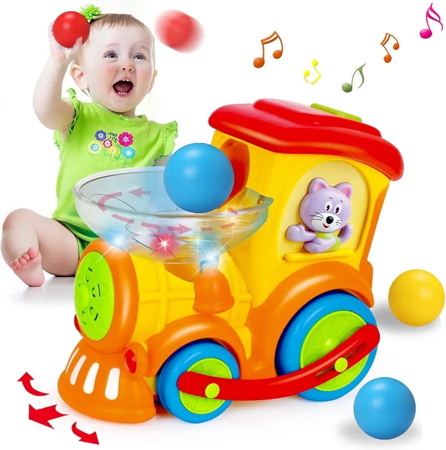 Crawling Baby Toys 6 to 12 Months Musical Train Infant Toys for Babies 3 6 8 9 10 18 Month Early Educational Toys for 1 2 3 Year Old Boys Girls Gift with Songs/Light/Wheels for Toddlers 0-6 3-6M