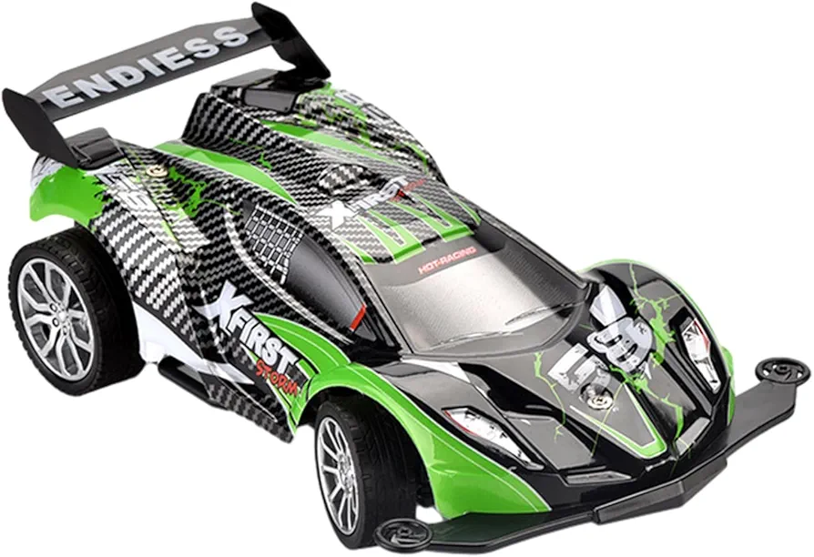 RC Racing Car, 2.4GHz Four-way High-speed Remote Control Car, Green Cool Toy Cars for Boys & Girls Race Drift Electric Vehicles Kids Toys Car Rc Cars for Boys Age 8-12 Rc Stunt Cars Sensory Toys