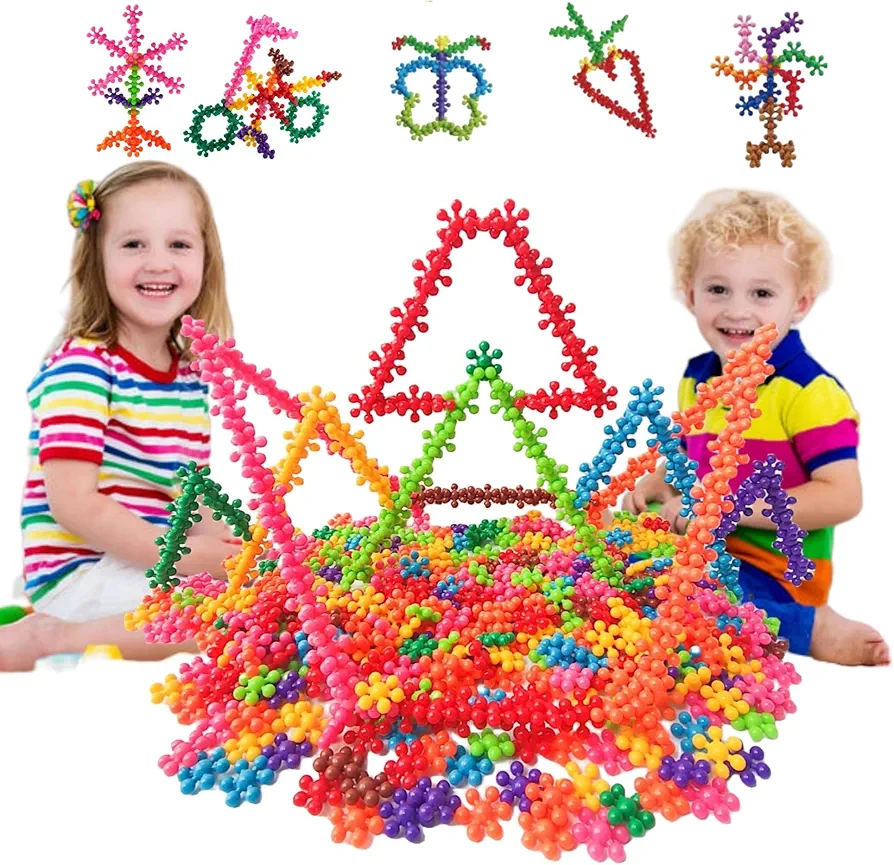 STEM Toys Building Toys Blocks for Kids 260 Pieces Educational Discs Sets Interlocking Solid Plastic for Preschool Boys and Girls Aged 3+