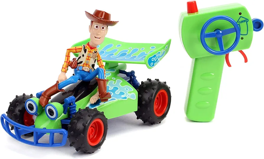 Jada Toys Jada Disney Pixar Toy Story 4 Turbo Buggy W/Woody Radio Control Vehicle, 2.4 Ghz, 1: 24