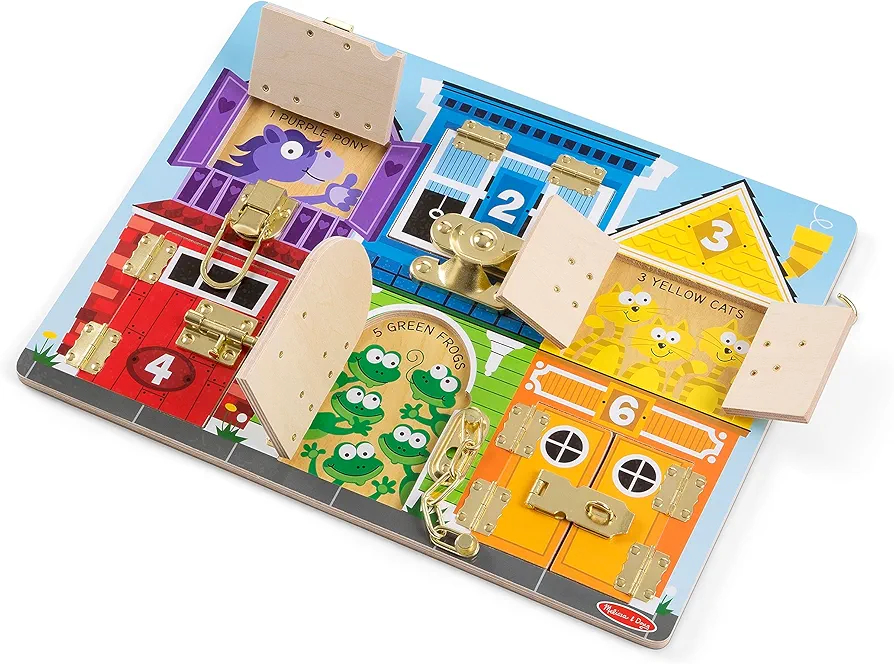 Melissa & Doug Latches Wooden Activity Board