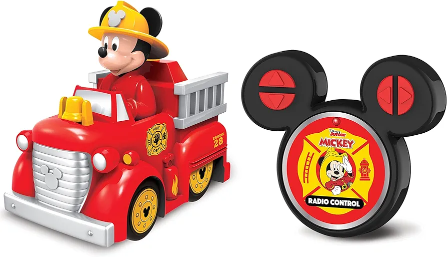 Disney Junior Mickey's 5.5" Full-Function Remote Control Firetruck, R/C Vehicle, Children Ages 3 Years and up