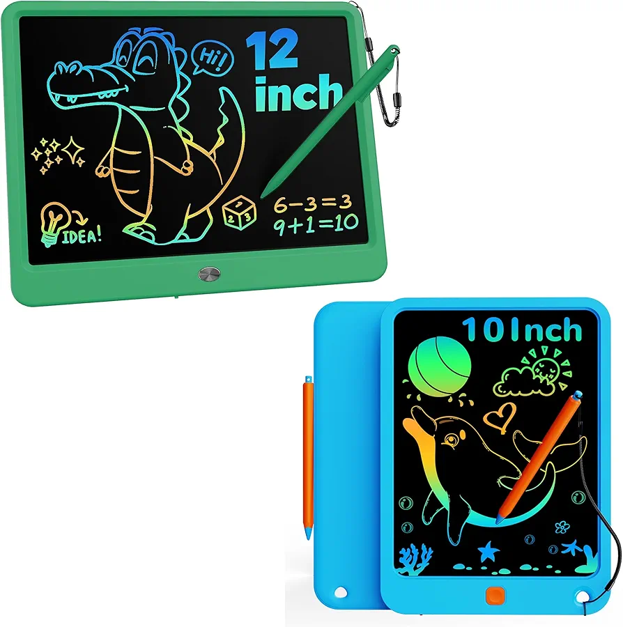 KOKODI LCD Writing Tablet for Kids 10 Inch, Toys for 3 4 5 6 7 8 9 10 Years Old Boys and Girls, Colorful Doodle Board, Gift for Toddler Age 3-12 Years, Memo Board