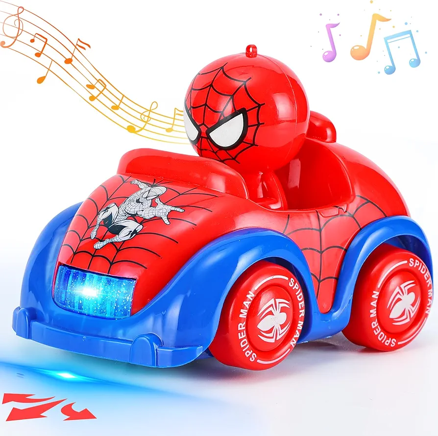 Robot Toys for Boys 4-6, Cute Toys Car for Toddlers 3-5, Light Up Boys Car Toys with Music,Toy Cars Christmas Birthday Gift for 3 4 5 6 7 8 Years Old Boys