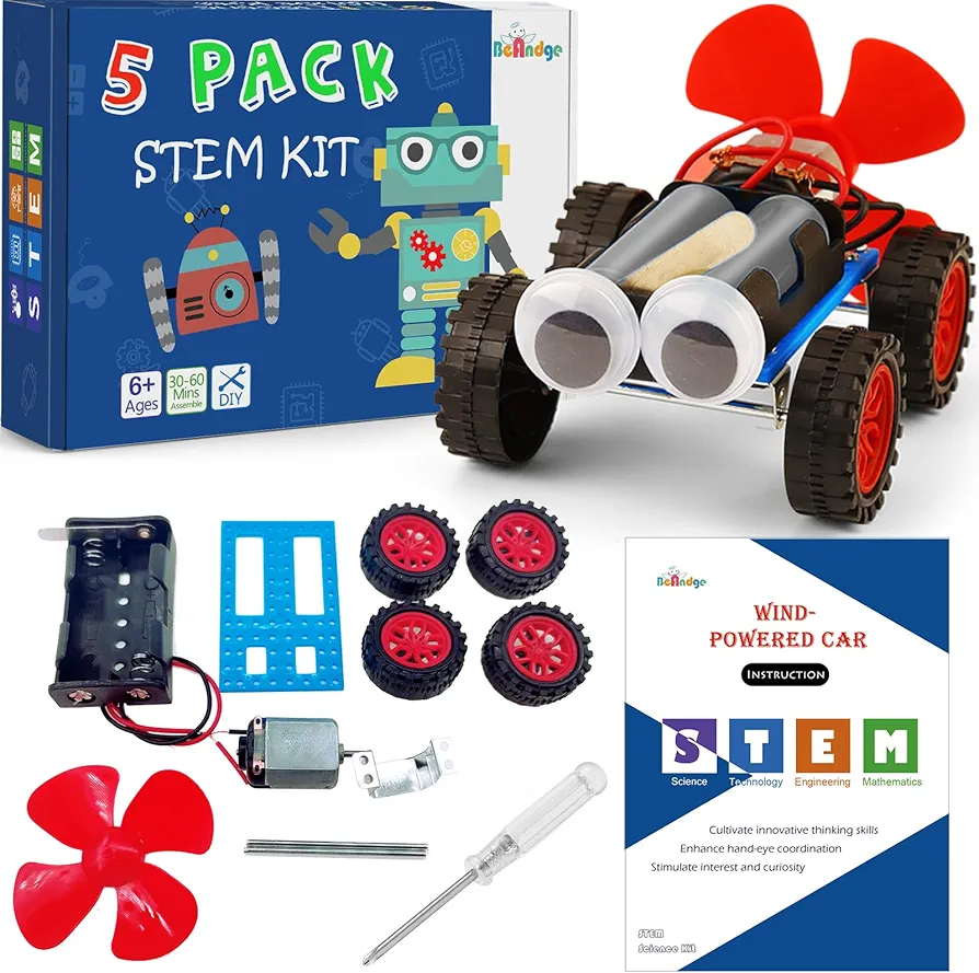 5 Pack STEM Science Kit for Kids 5-7 8-12, Bulk STEM Toys Activity Craft Projects Robot Kits for Boys 6-8, Classroom Crafts Building Kits 1st 2nd 3rd 4th 5th 6th Grade Experiments 6 7 8 9 10 Year Old