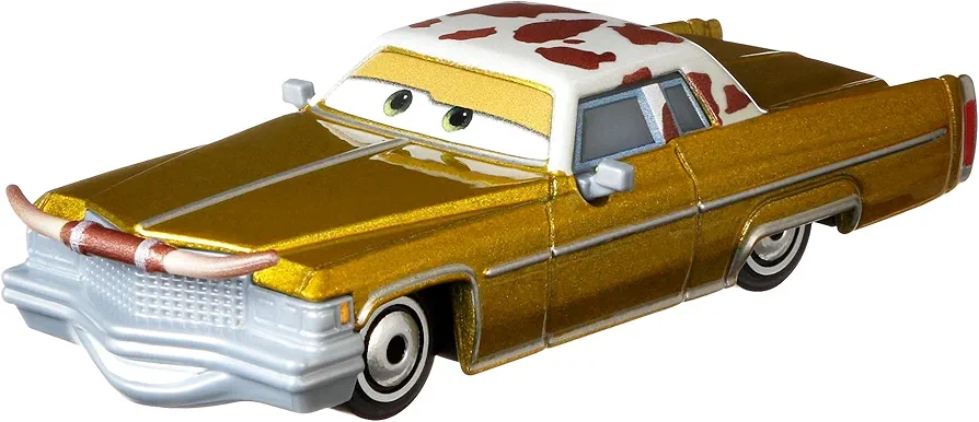 Disney Cars Toys and Pixar Cars Tex Dinoco, Miniature, Collectible Racecar Automobile Toys Based on Cars Movies, for Kids Age 3 and Older, Multicolor