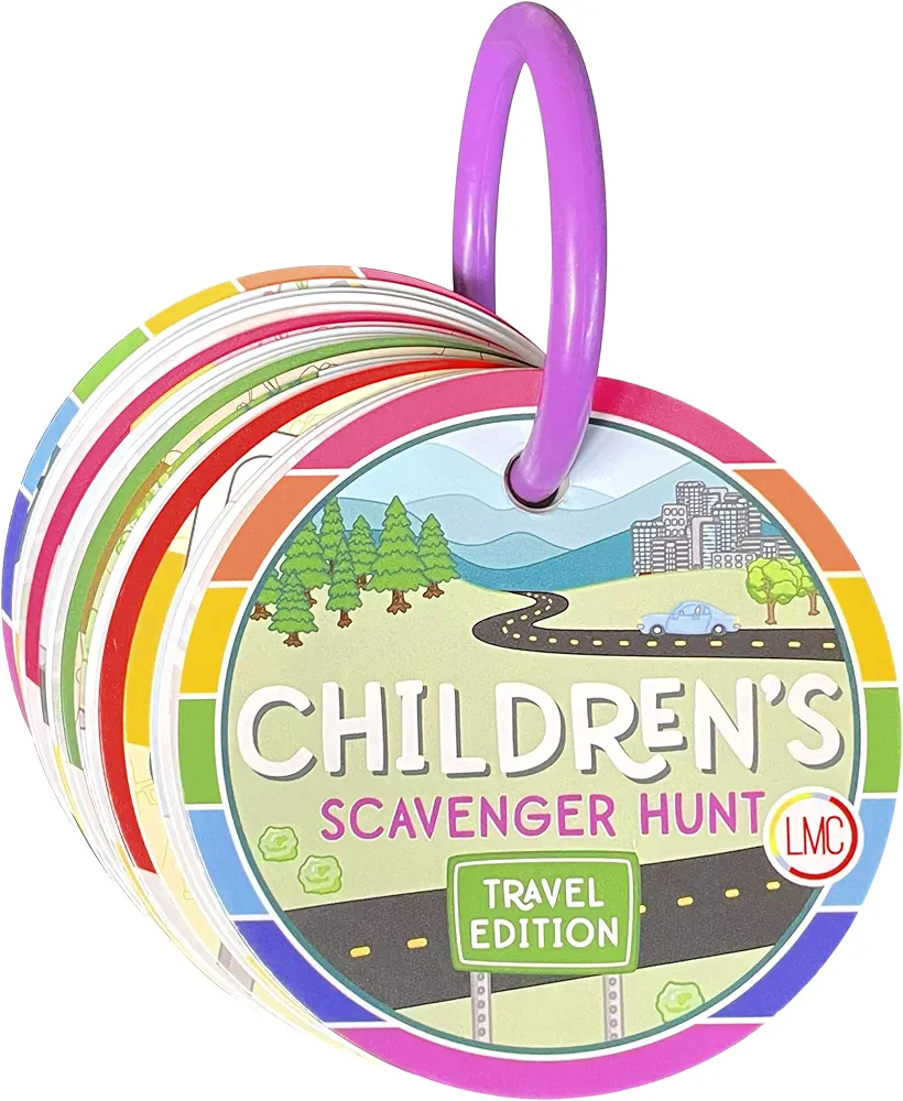 Children's Scavenger Hunt: Travel Edition | Toddler Car Activities | Road Trip Toys | Games for 2, 3 Year Old's & Up | Kids Educational Scavenger Hunt Cards