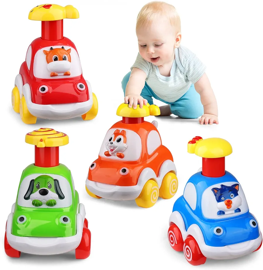 ALASOU Animal Car Baby Toys for 1 2 Year Old Boy|First Birthday Gifts for Toddler Toys Age 1-2|1 2 Year Old Boy Birthday Gift for Infant Toddlers