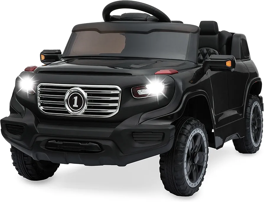 Best Choice Products Kids 6V Ride On Truck w/Parent Remote Control, 3 Speeds, LED Lights, Black