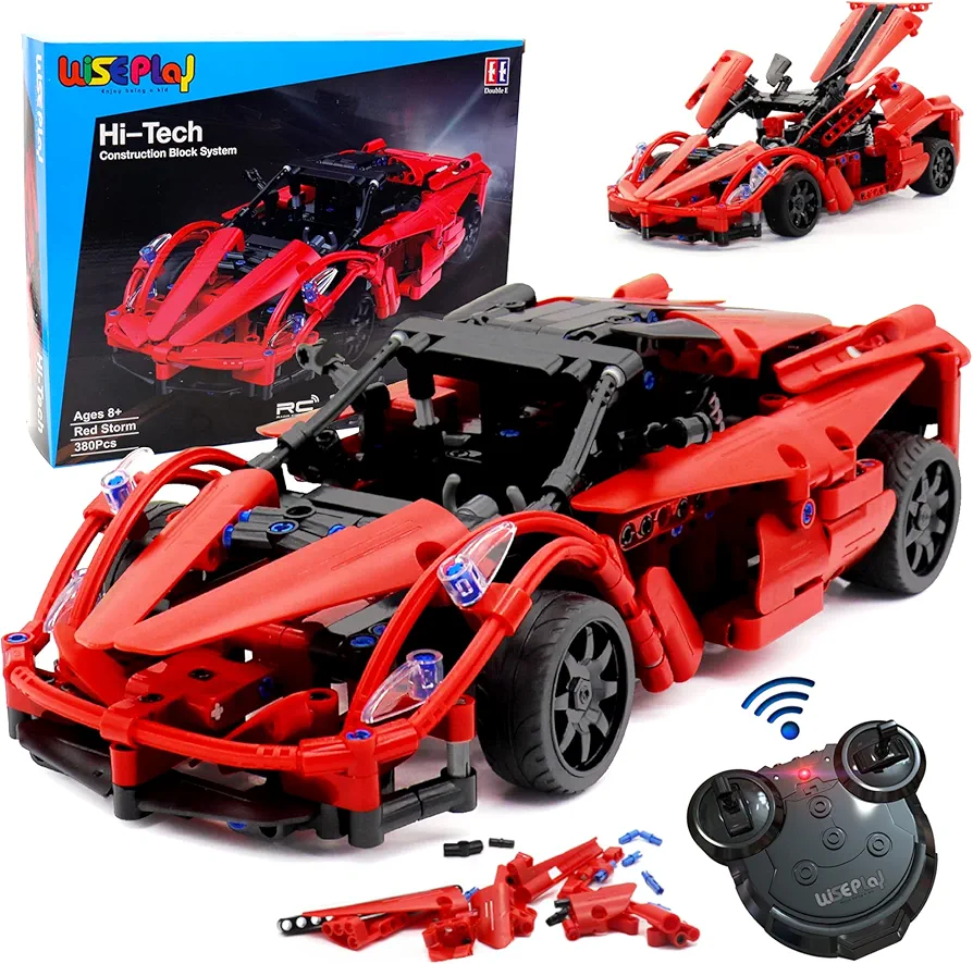 WISEPLAY Stem Projects for Kids Ages 8-12 Year - 380PCS RC Car Kits to Build - STEM Building Toys for Boys Age 8-12 - Model Car Kits to Build for Kids 9-12 - Great Building RC Car Gift for Your Kids