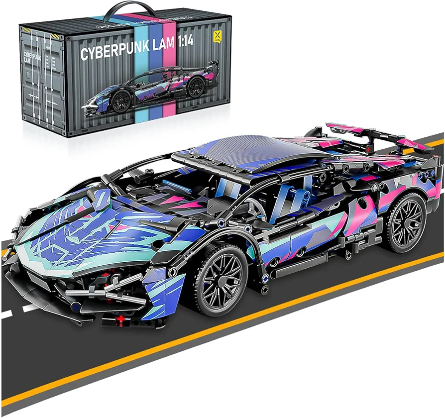 PinkBee Sport Car Building Block Sets for Adults,Race Car Collectible 1:14 Model Scale Engineering Toy Racing Cars Christmas Birthday Gifts for Men Teens Boys Age 8+ 8-12 12 13 14 14+(1314 PCS)