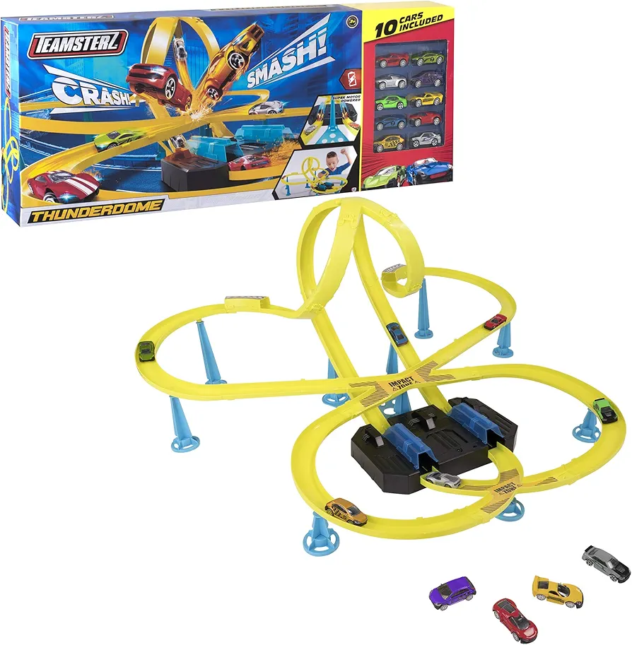 1416444 Thunder Dome Track Set and 10 Cars