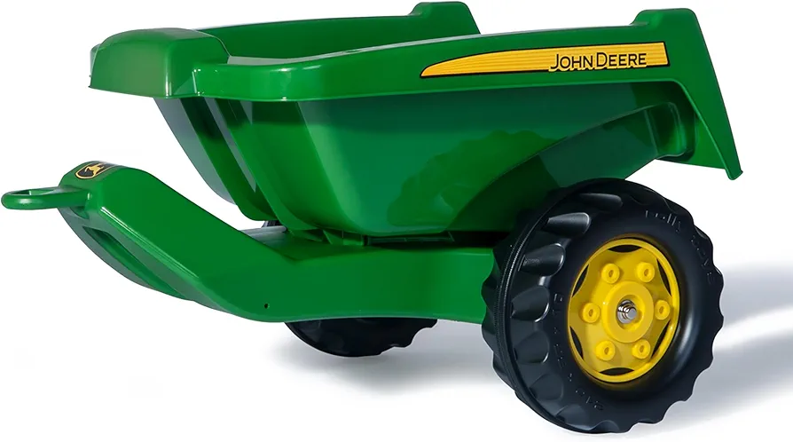 rolly toys John Deere Tipper Trailer with Rear Tipping for Pedal Tractor, Youth Ages 3+