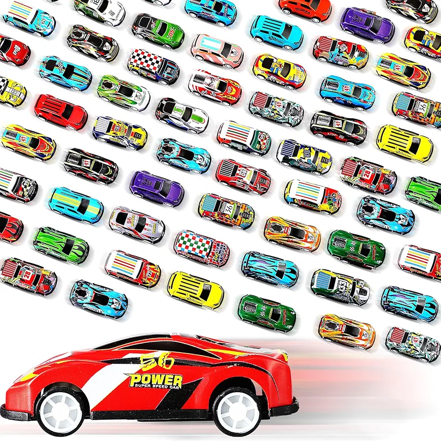 100 Pcs Mini Pull Back Cars Toy Cars Bulk Pull Back Cars Party Favors Die Cast Race Car for Boys Girls Christmas Party Favor Return Gift Goodie Bag Stuffer Classroom Carnival Gift