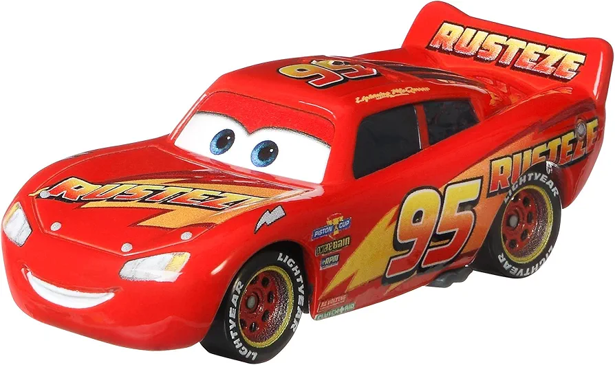 Disney Cars Toys Rust-eze Lightning McQueen, Miniature, Collectible Racecar Automobile Toys Based on Cars Movies, for Kids Age 3 and Older, Multicolor