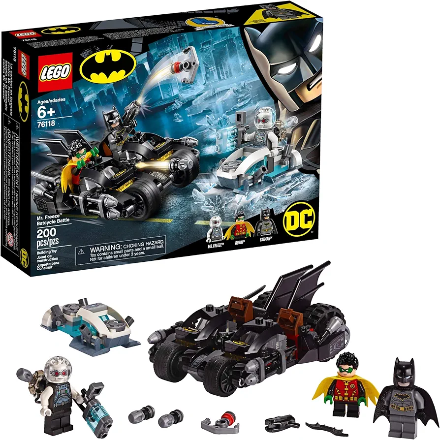 LEGO DC Batman Mr. Freeze Batcycle Battle 76118 Building Kit (200 Pieces)