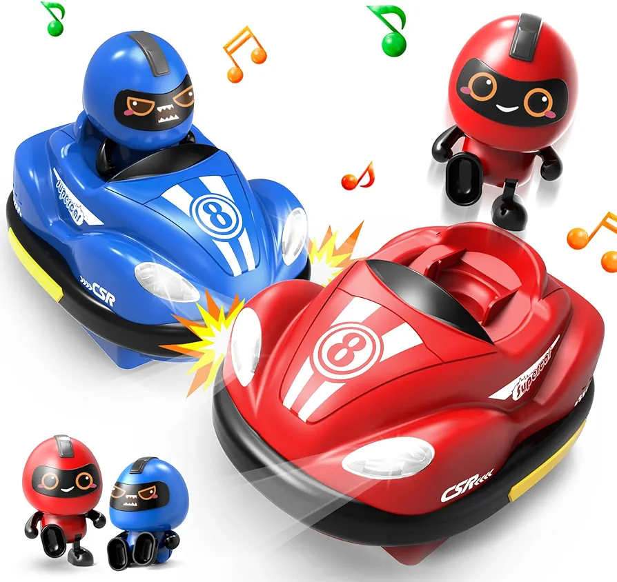 Remote Control Cars Set of 2, RC Ejecting Bumper Cars,RC Battle Race Car with LED Lights & Sound, RC Cars Birthday Gift Toys for Kids Age 2 3 4 5 6 Years Old