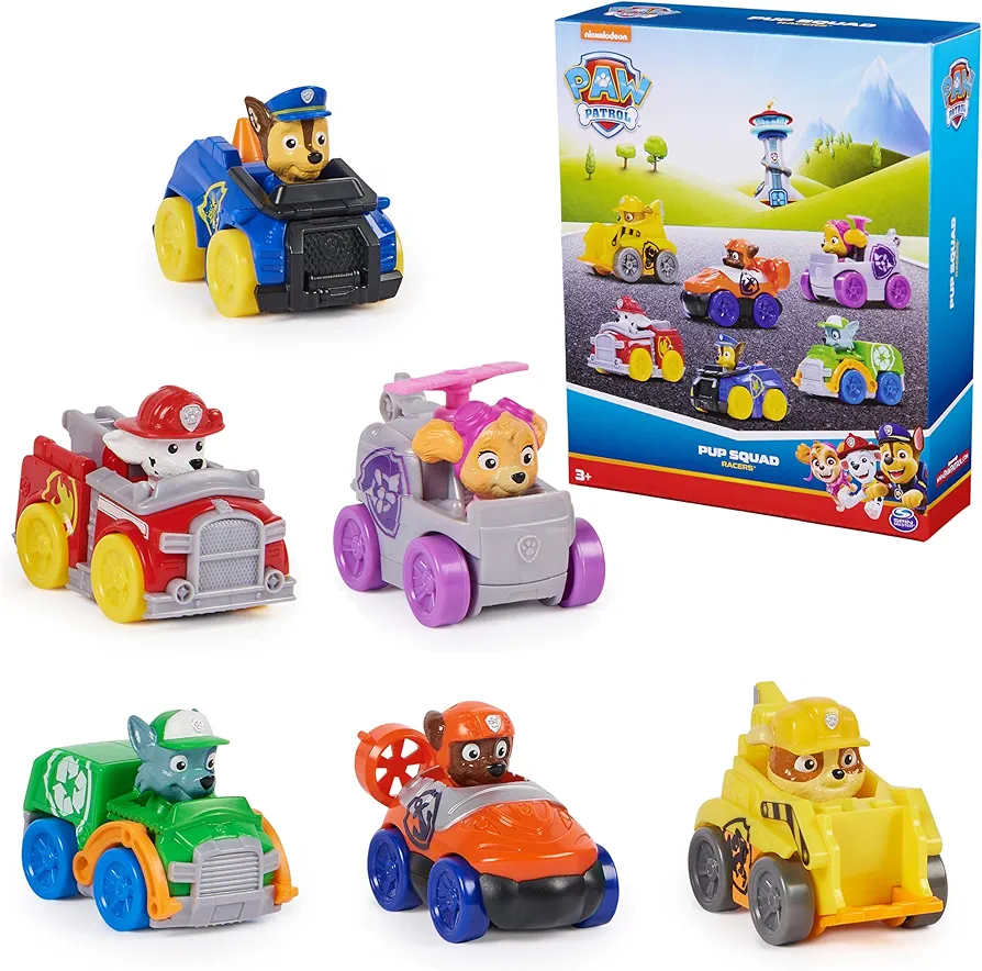 Paw Patrol: Pup Squad Racers, 6-Piece Vehicle Gift Set, Kids Toys for Boys & Girls Ages 3 and Up