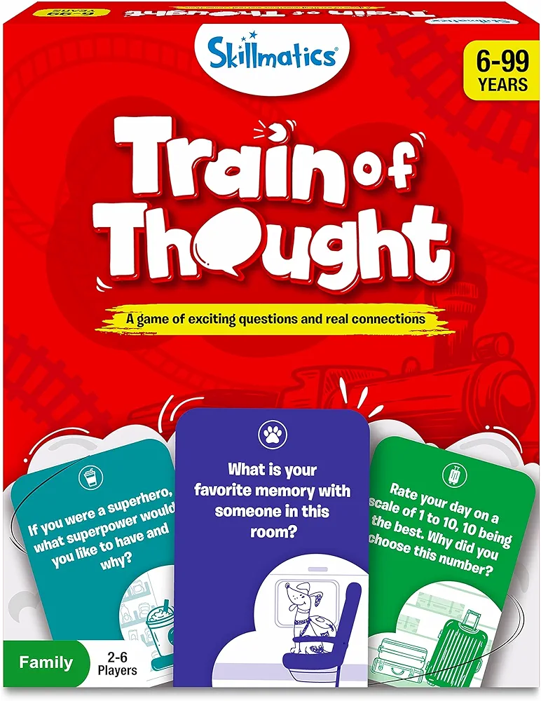 Skillmatics Card Game - Train of Thought, Fun for Family Game Night, Educational Toys, Travel Games for Kids, Teens and Adults, Gifts for Boys and Girls Ages 6, 7, 8, 9 and Up