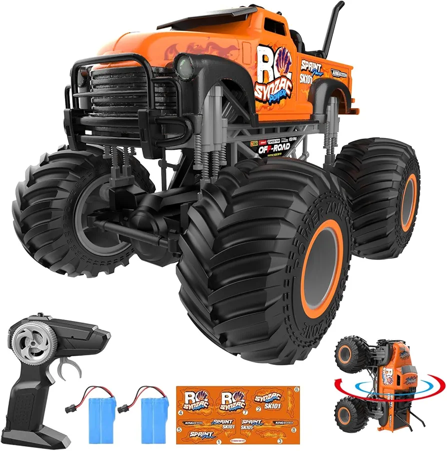 1:14 Scale Remote Control Truck Giant Wheels RC Car All-Terrain RC Off-Road Monster Truck Toy Vehicle for boys and Girls age 3-5,4-7,8-12 Birthday or Christmas