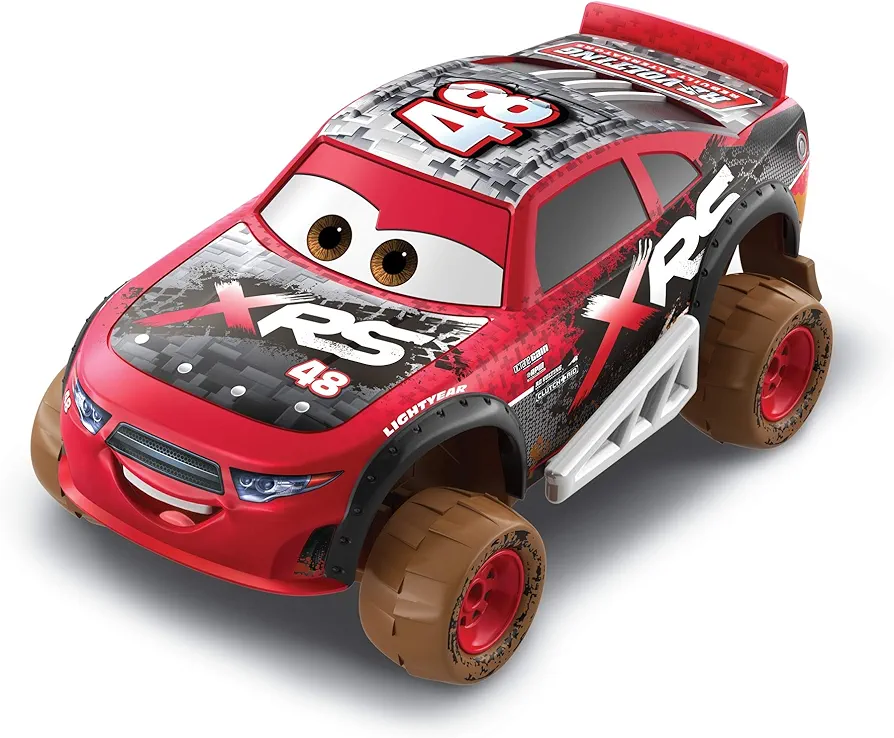 Mattel Disney Cars Toys XRS Mud Racing Racing T. G. Castlenut Vehicle 155 Scale Die-Casts, Real Suspensions, Off-Road, Dirt-Splashed Design, All-Terrain Wheels, Ages 3 and upâ€‹