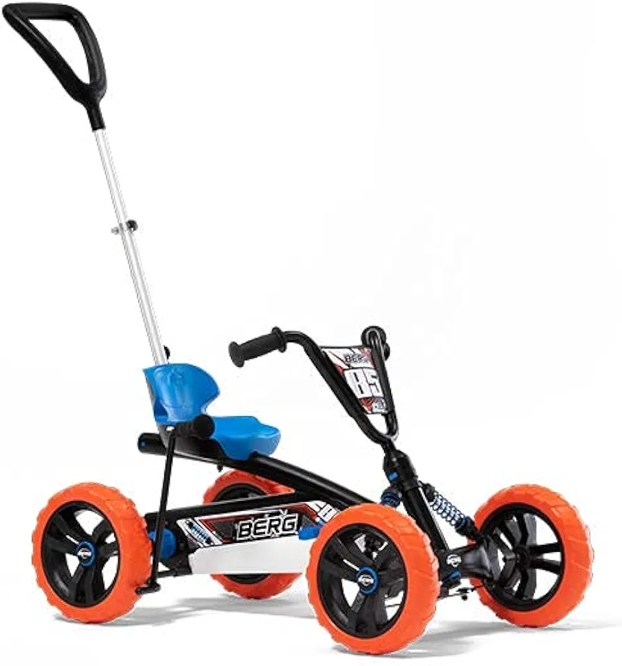 BERG Pedal Car Buzzy Nitro 2-in-1 incl. Push bar | Pedal Go Kart, Ride On Toys for Boys and Girls, Go Kart, Toddler Ride on Toys, Outdoor Toys, Beats Every Tricycle, Go Cart for Ages 2-5 Years