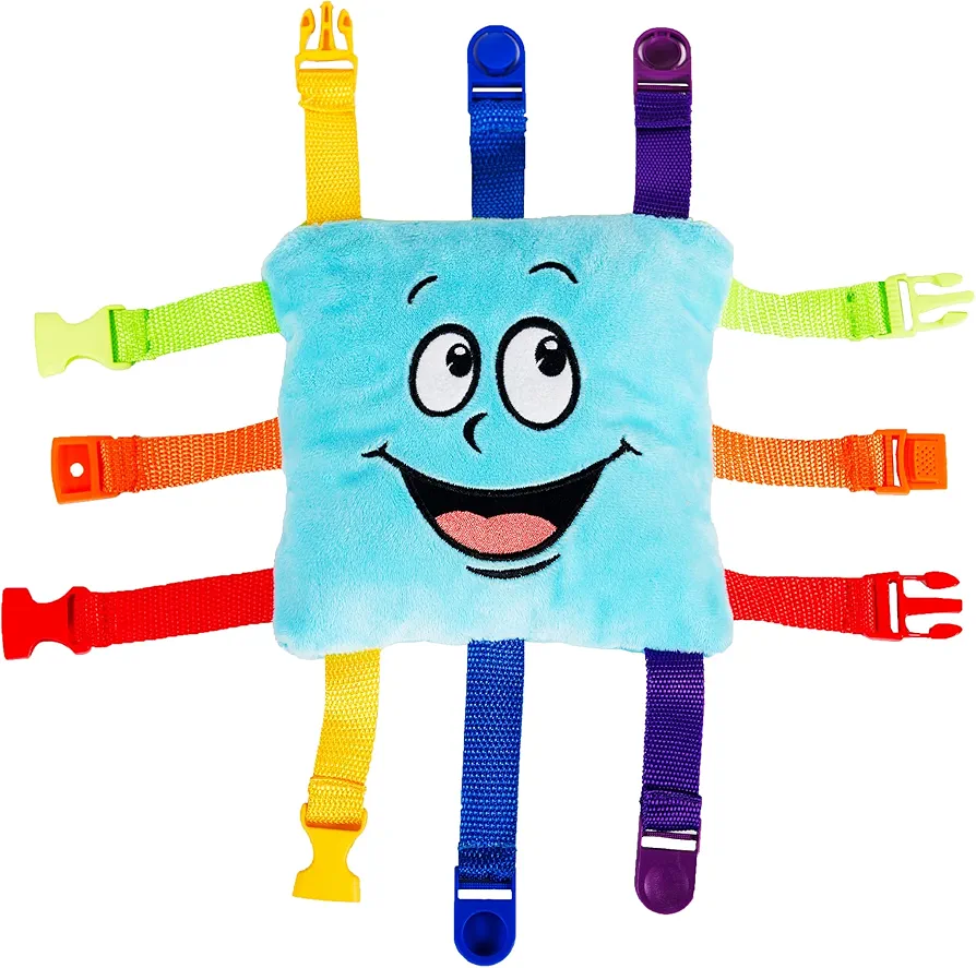 Buckle Toys - Bubbles Square - Toddler Learning Activity - Develop Motor Skills and Problem Solving - Travel Toy for Toddlers 1-3