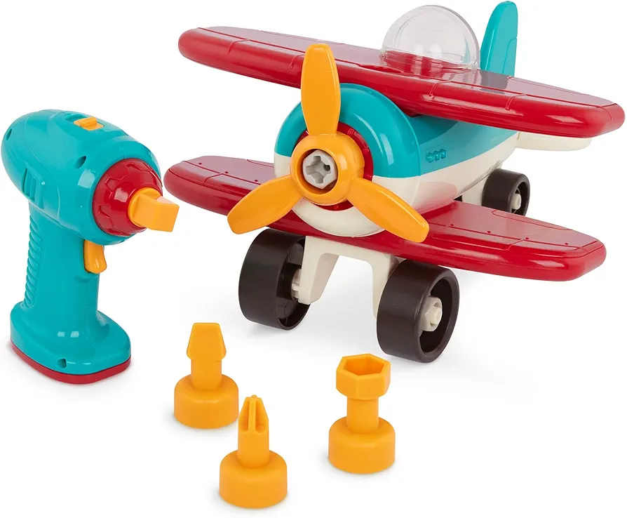 Battat – Classic Construction Toy – Pretend Play Toys – Toddler Plane Playset – Dexterity Building Toy – 3 Years + – Take-Apart Airplane