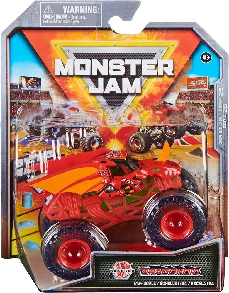 Monster Jam, Official Bakugan Dragonoid Monster Truck, Die-Cast Vehicle, 1:64 Scale, Kids Toys for Boys Ages 3 and up