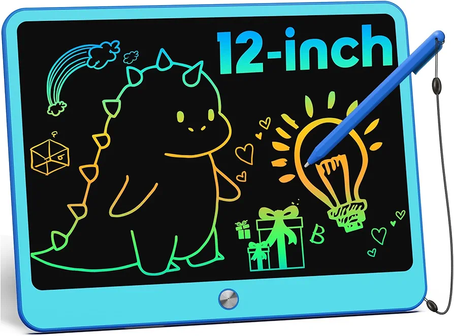 bravokids 12 Inch LCD Writing Tablet for Kids, Colorful Erasable Drawing Tablet for Toddlers, Doodle Board for Boys, Learning Painting Toys, Christmas Birthday Gifts for 3 4 5 6 7 8 Years Old Girls