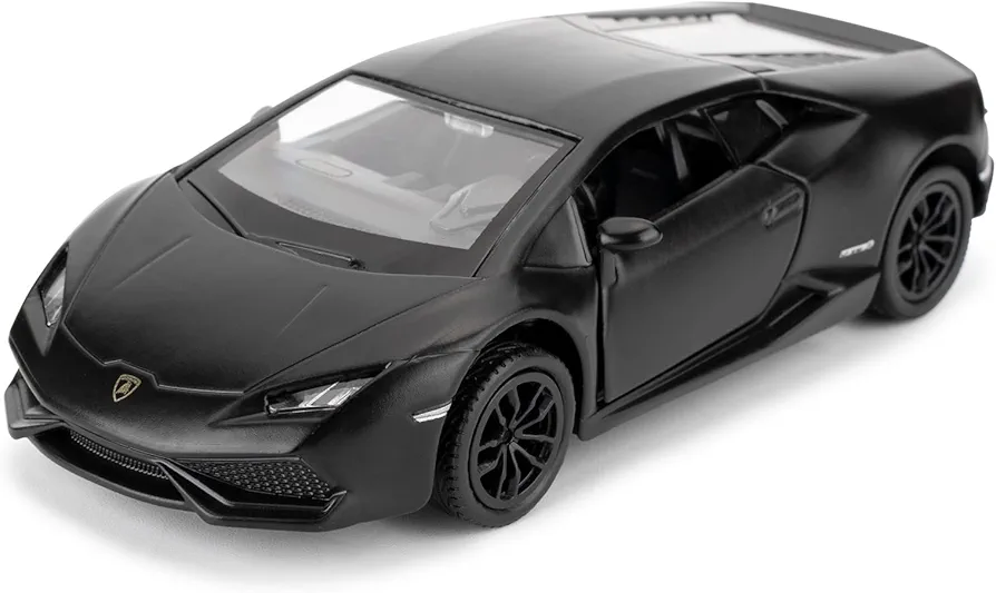 1/36 Scale Lamborghini Huracan LP610-4 Casting Car Model, Zinc Alloy Toy Car for Kids, Pull Back Vehicles Toy Car for Toddlers Kids Boys Girls Gift (Black)