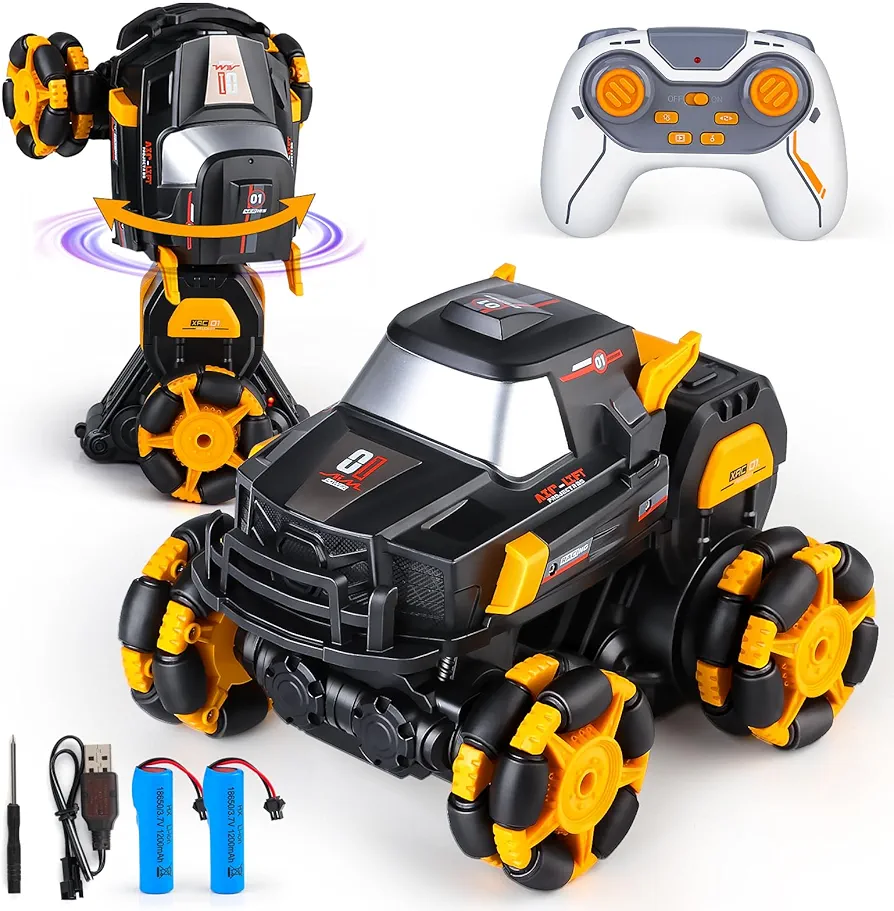 BTEC Transform Rc Car for Boys, 1:16 Scale Transforming Remote Control Cars Toy for Kids Age 3-5 5-7 4-6 6-8