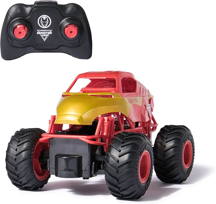 Monster Jam, Marvel Iron Man RC Monster Truck, 1:24 Scale, Kids Toys for Boys and Girls Ages 3 and up