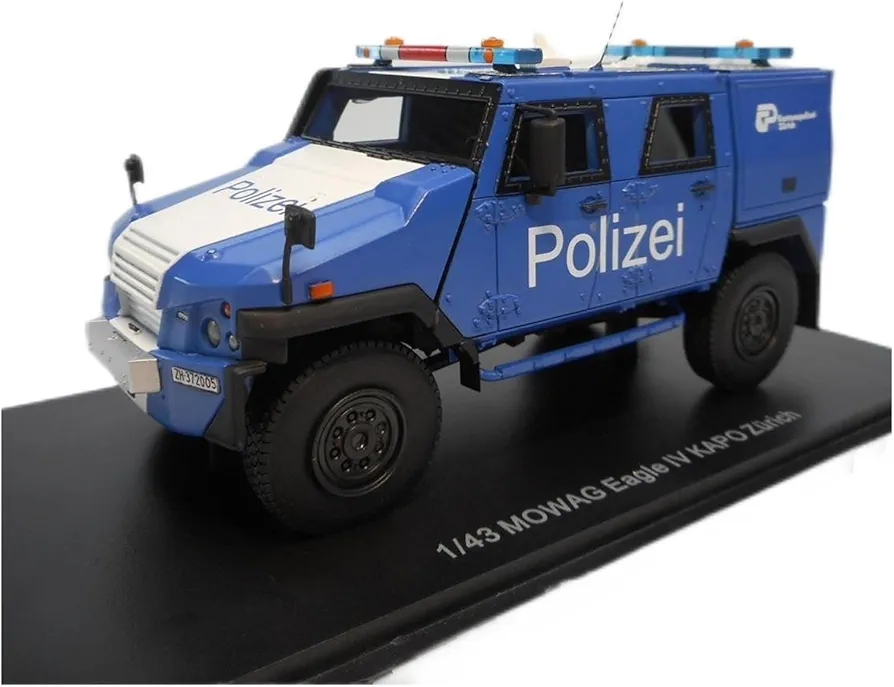 Scale Car Models for Capo Mowag Eagle IV 1:43 Resin Police Car Model Collectible Die-cast Adult Toys Pre-Built Model Vehicles