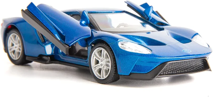 1:36 Compatible for Diecasting Alloy Car Model Ford GT Toy Car, Pull Back Vehicles Toy Car for Toddlers Kids Boys Girls Gift Blue