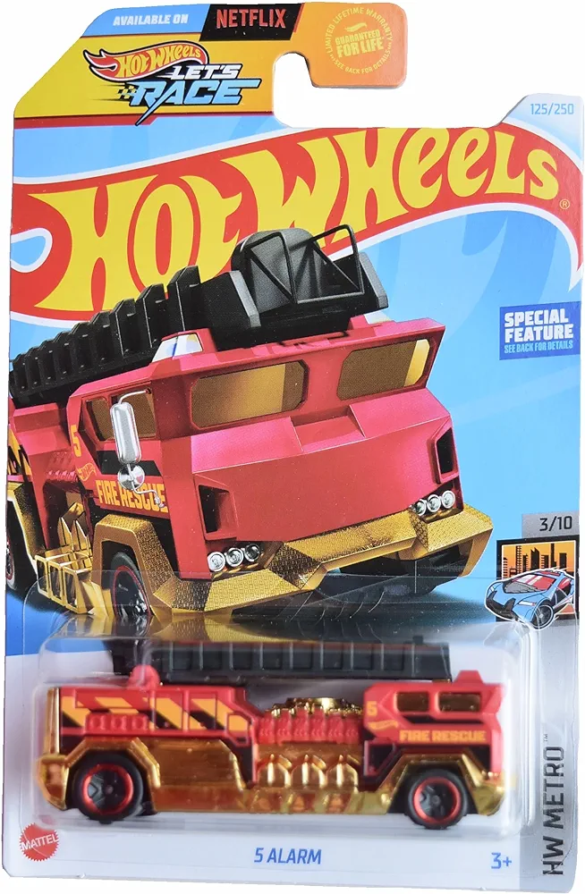 Matchbox Hot Wheels 5 Alarm, HW Metro 3/10 [red/Gold] 125/250, L2593